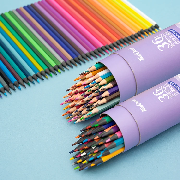 36 48 72 professional custom wooden kids colored color pencils