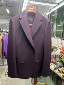 New Arrival Plus Size Men's Business Suit Jacket Single Breasted Waterproof Breathable Polyester/Rayon Purple