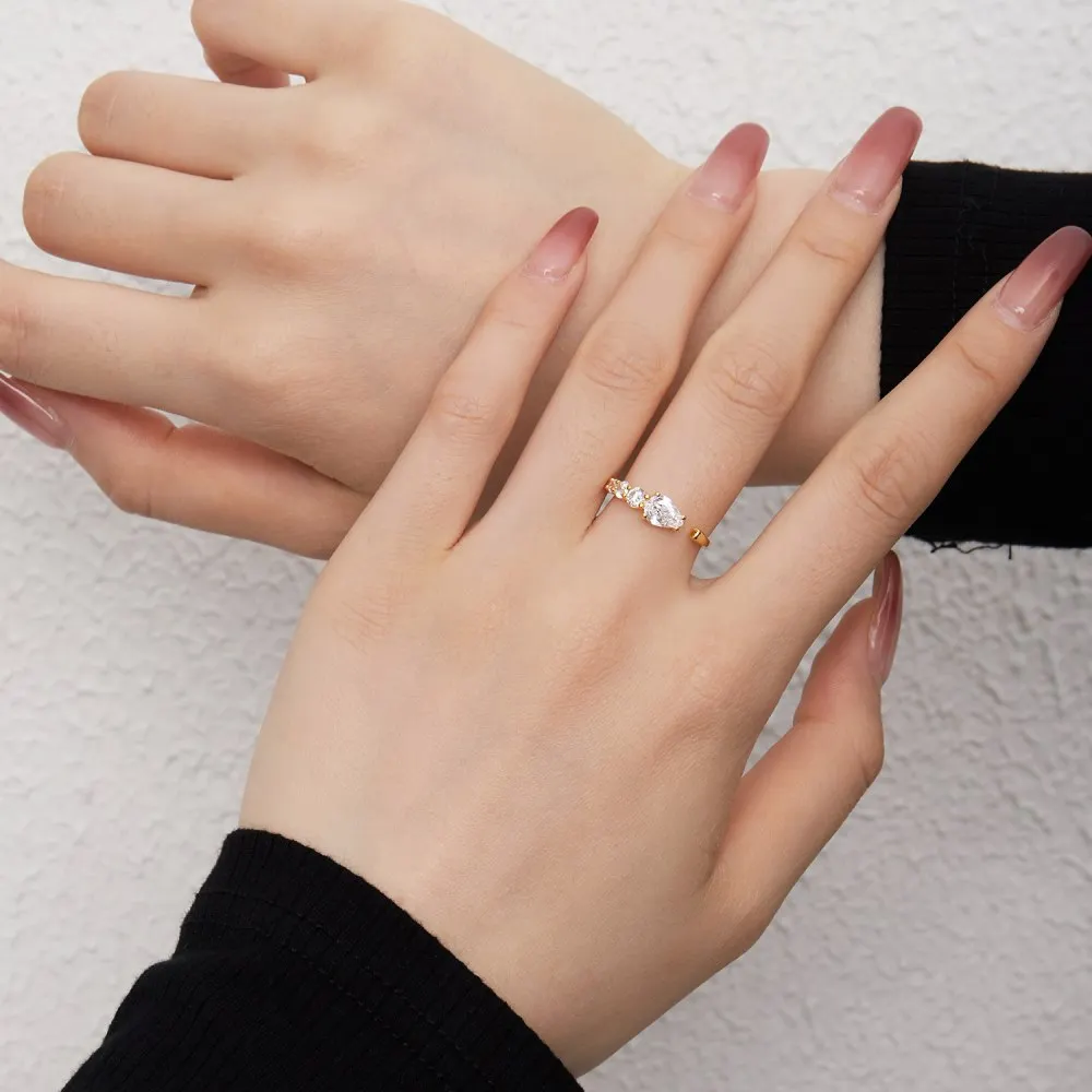 S925 Sterling Silver Niche Ins Fashion Light Luxury Rattan Wrap Women's Snake-Shaped Ring Lab Diamond Silver Fine Ring
