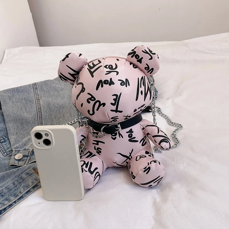 Cartoon Bear Shape Crossbody Bag for Women - Cute & Stylish