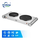 Anton double burner stove 2000W electric cooking hot plate with CE GS
