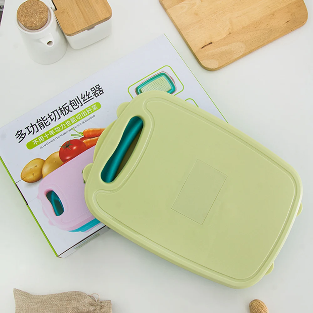 Xingye Food Grade Plastic Multi Function Kitchen Utensils for Cookware Vegetable Slicer Cutting Chopping Block With Drain Basket