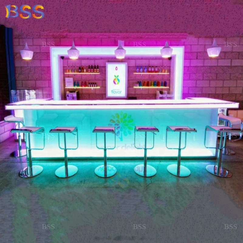 Bar counter バーカウンター LEDライト付き 高級感 バー 2025，100%新品