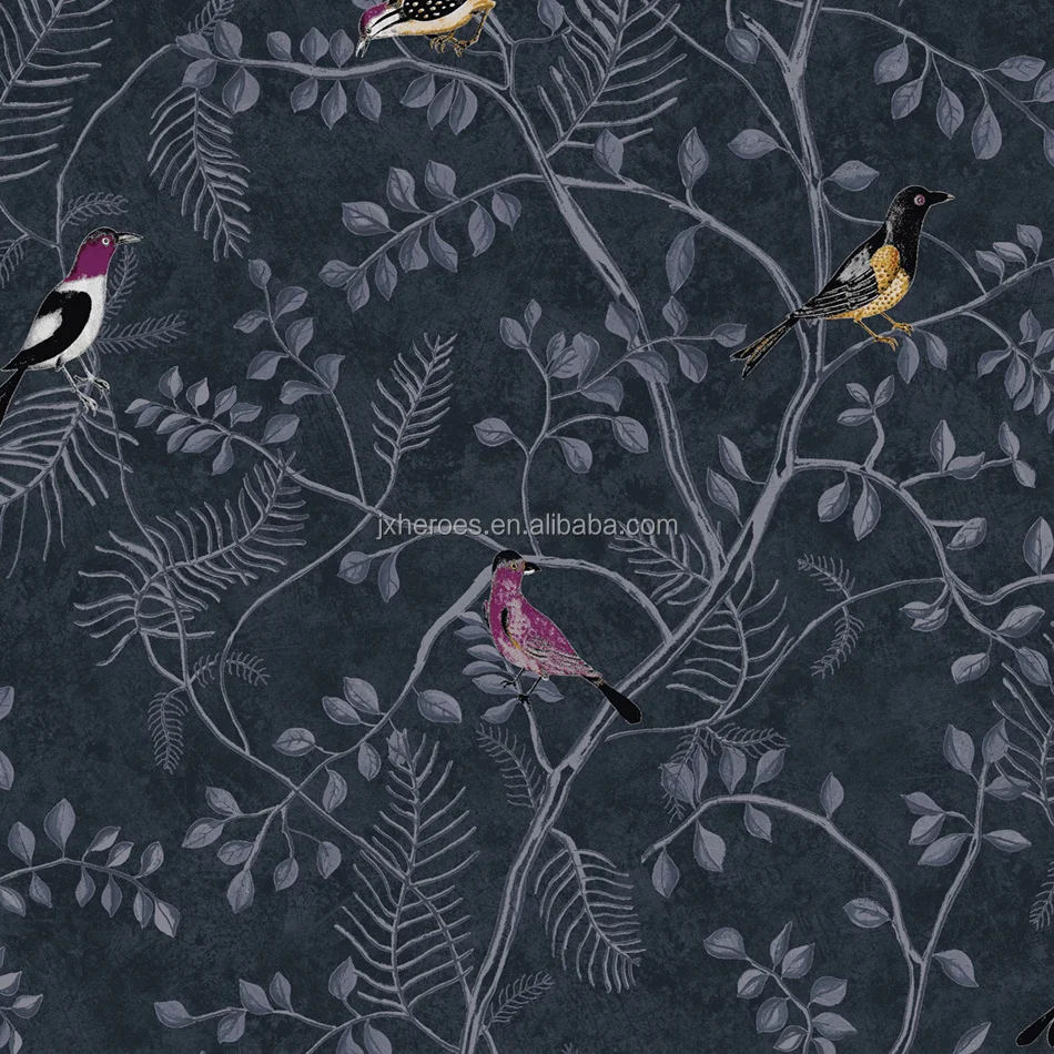 Exquisite Chinese Style Bird Magpie Tree Pattern Wall Paper 3D Home Decoration Mural Wallpaper