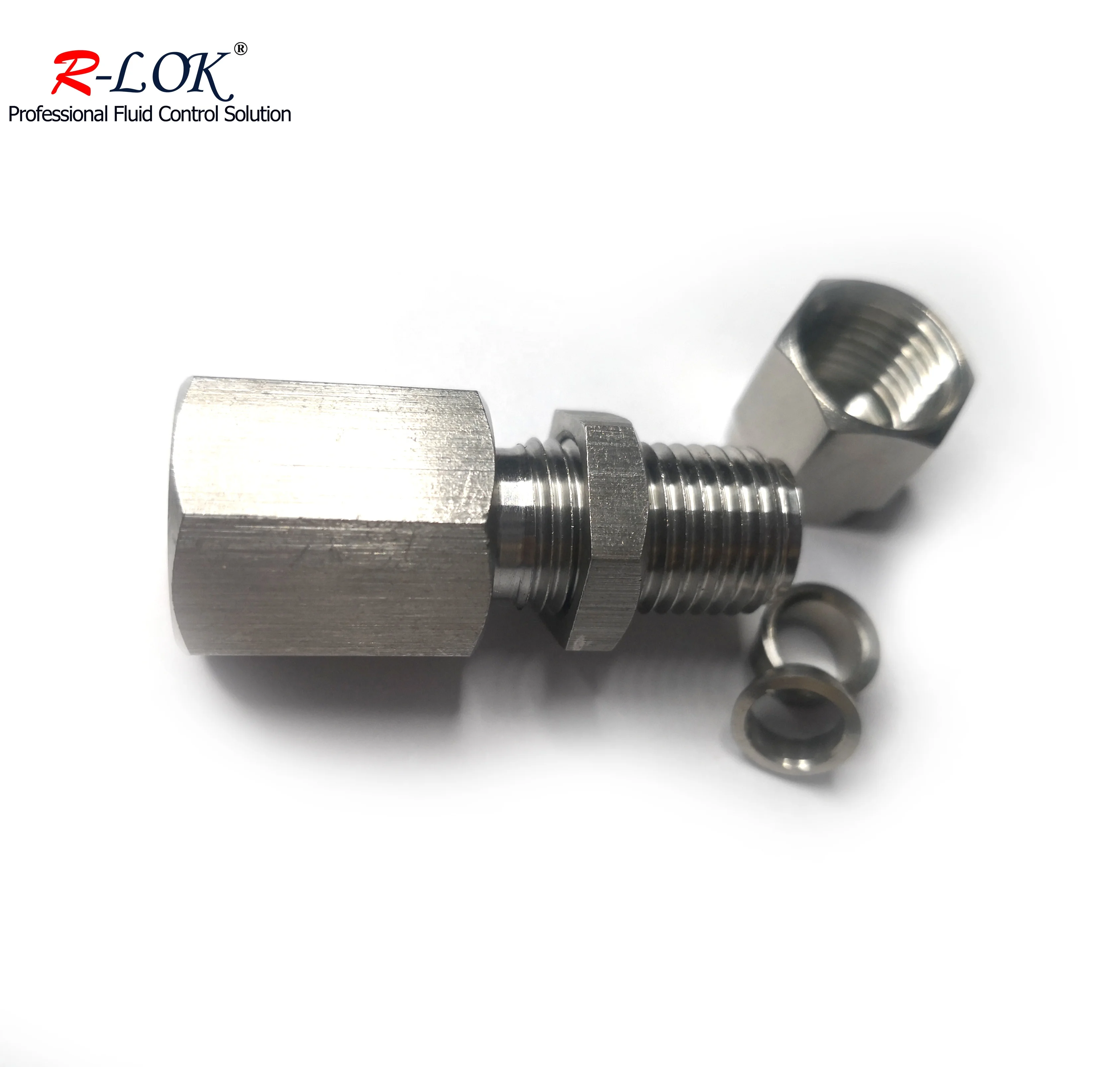 Swagelok Compression Fitting Bulkhead Fittings 1/4 Bsp Female To 1/4 Od