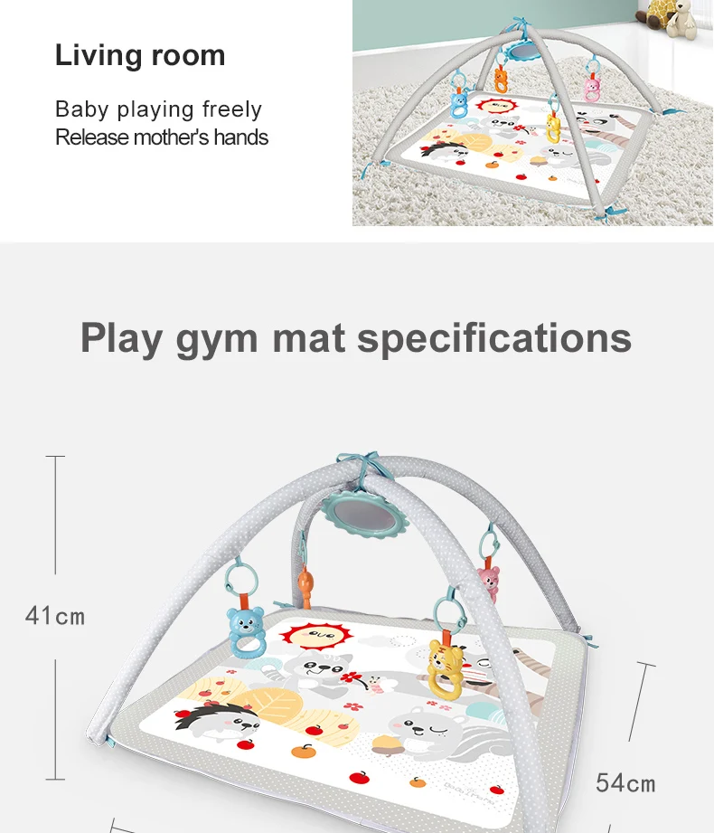 Factory Direct Baby Lay To Situp Activity Baby Gym Center Soft Cotton