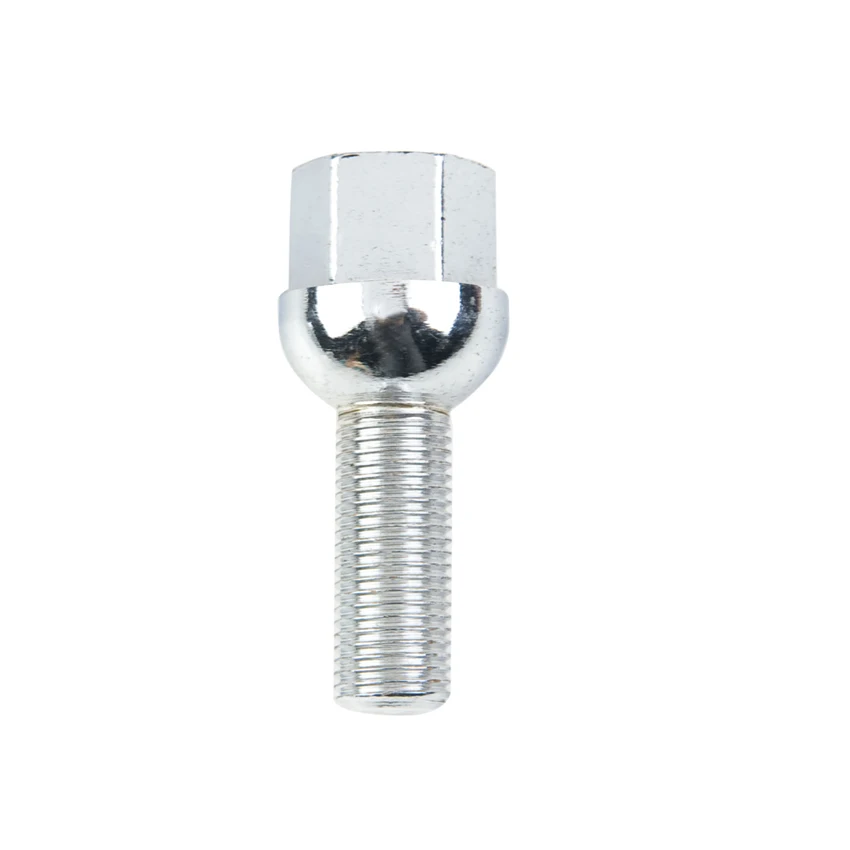 Wheelsky Popular Knurl Chromated Wheel Studs Hex Lug Bolts Nuts