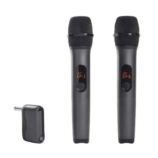 J301 Wireless Two Microphone System with Dual-Channel Receiver J 301JBL Noise Cancel Rechargeable UHF Karaoke Mic for Stage Sing