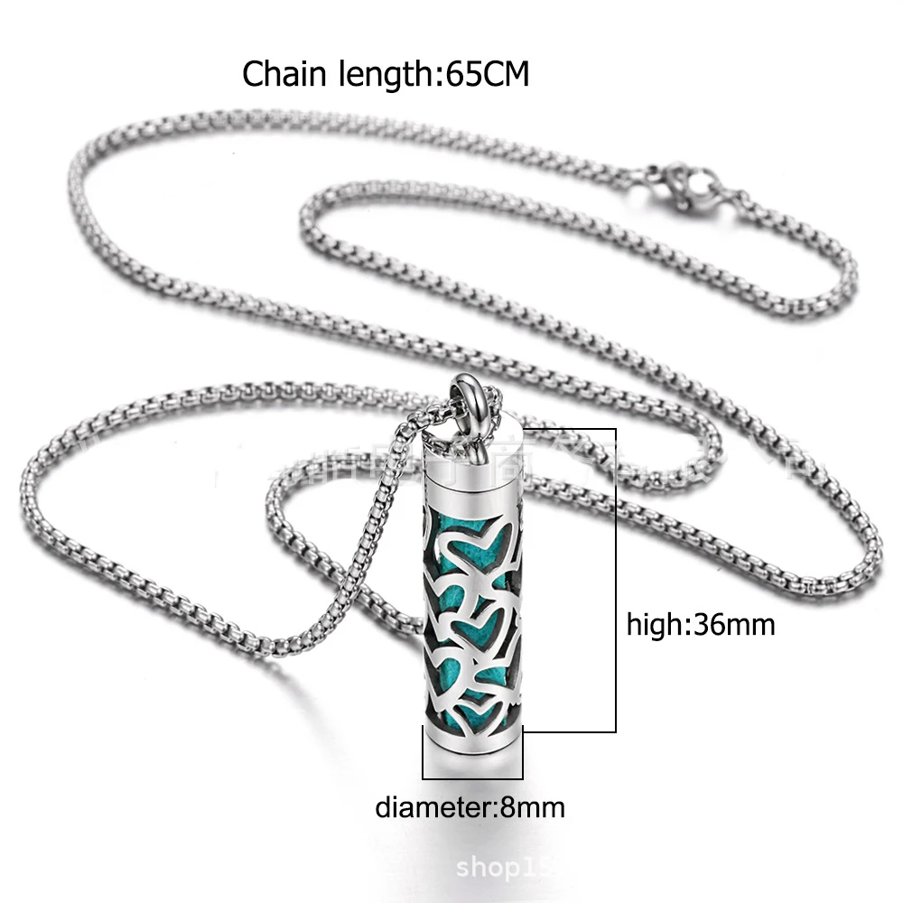 Wholesale Aromatherapy Jewelry Necklace Essential Oil Diffuser Necklace Stainless Steel Open Locket Aroma Scent Perfume Necklace