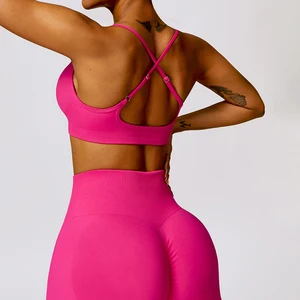 Legging Set for Women Custom Logo Yoga Sets Fitness Women Gym Clothing Seamless Manufacturers Custom Seamless Gym Fitness Sets