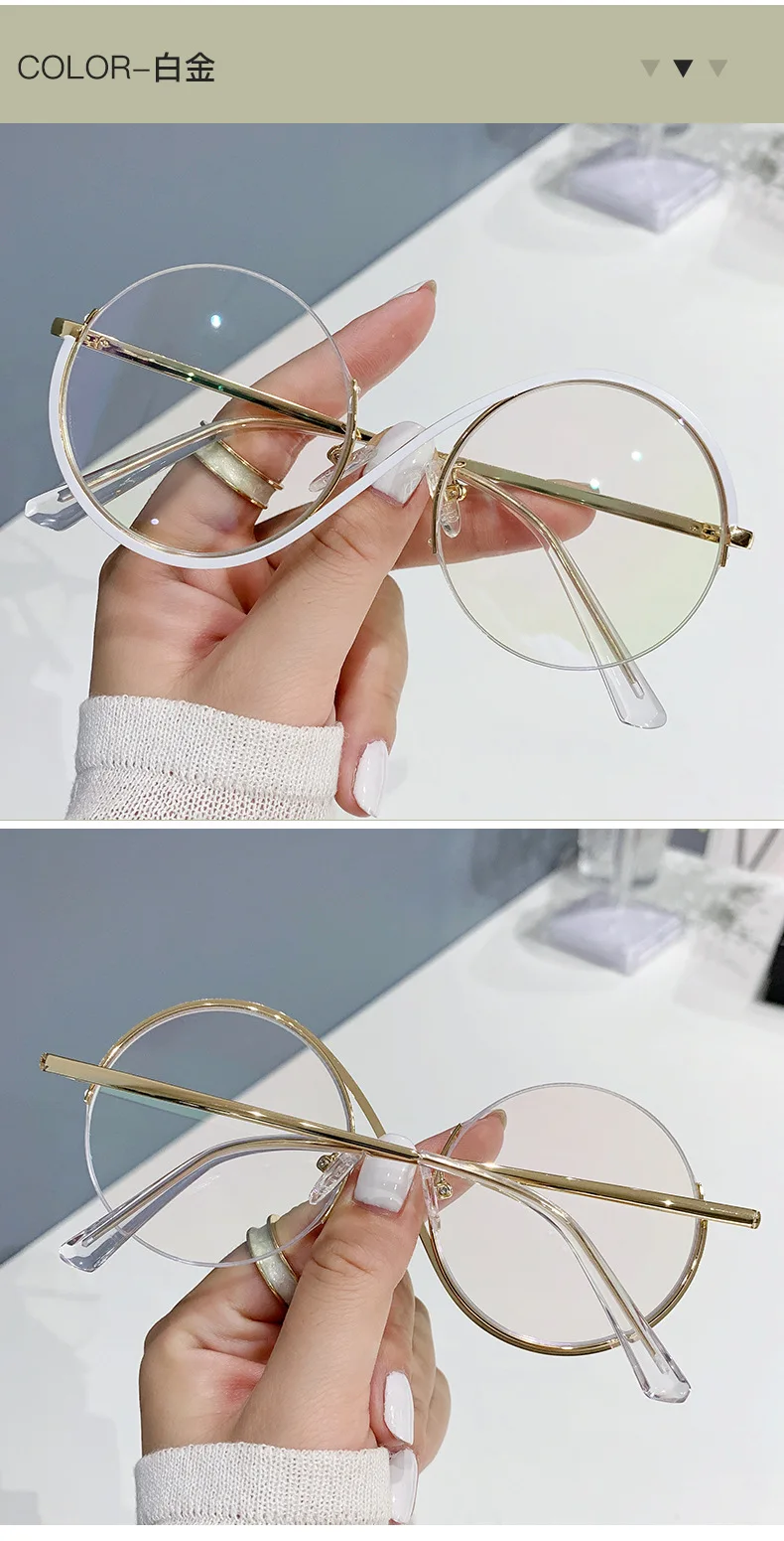 2023 New Design Optical Frame Round Computer Glasses Anti Blue Light