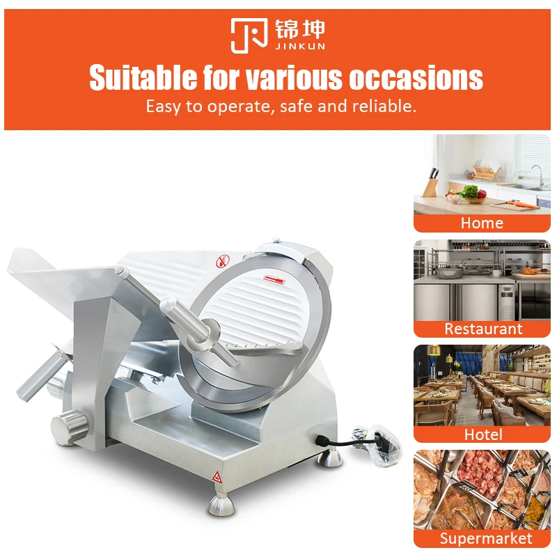 product jk 300l new semi automatic meat slicer for slicing beef bacon ham sausage cheese frozen meat for restaurant use-4