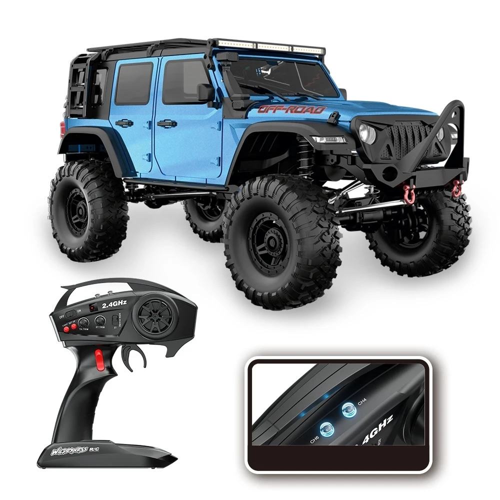 1:10 4wd Rc Car Rock Crawler Rubicon With Led Lights & Video Capture