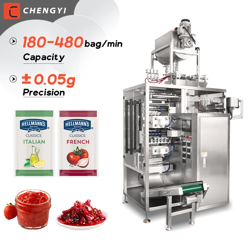 Multi Line Functional Soya Sauce Packing Machine Equipment Mustard Oil Sachet Filling Sealing Packaging Machine
