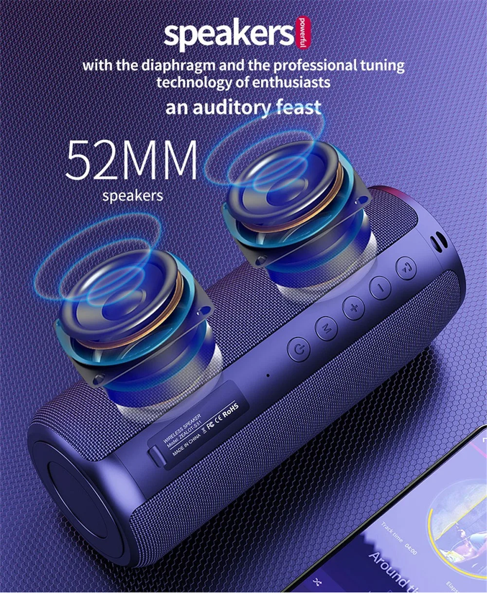 2021 Newest Portable Speaker with Bluetooth Waterproof Outdoor Bluetooth Speakers Music Speaker with AUX/ SD/ USB Slot - ANKUX.COM