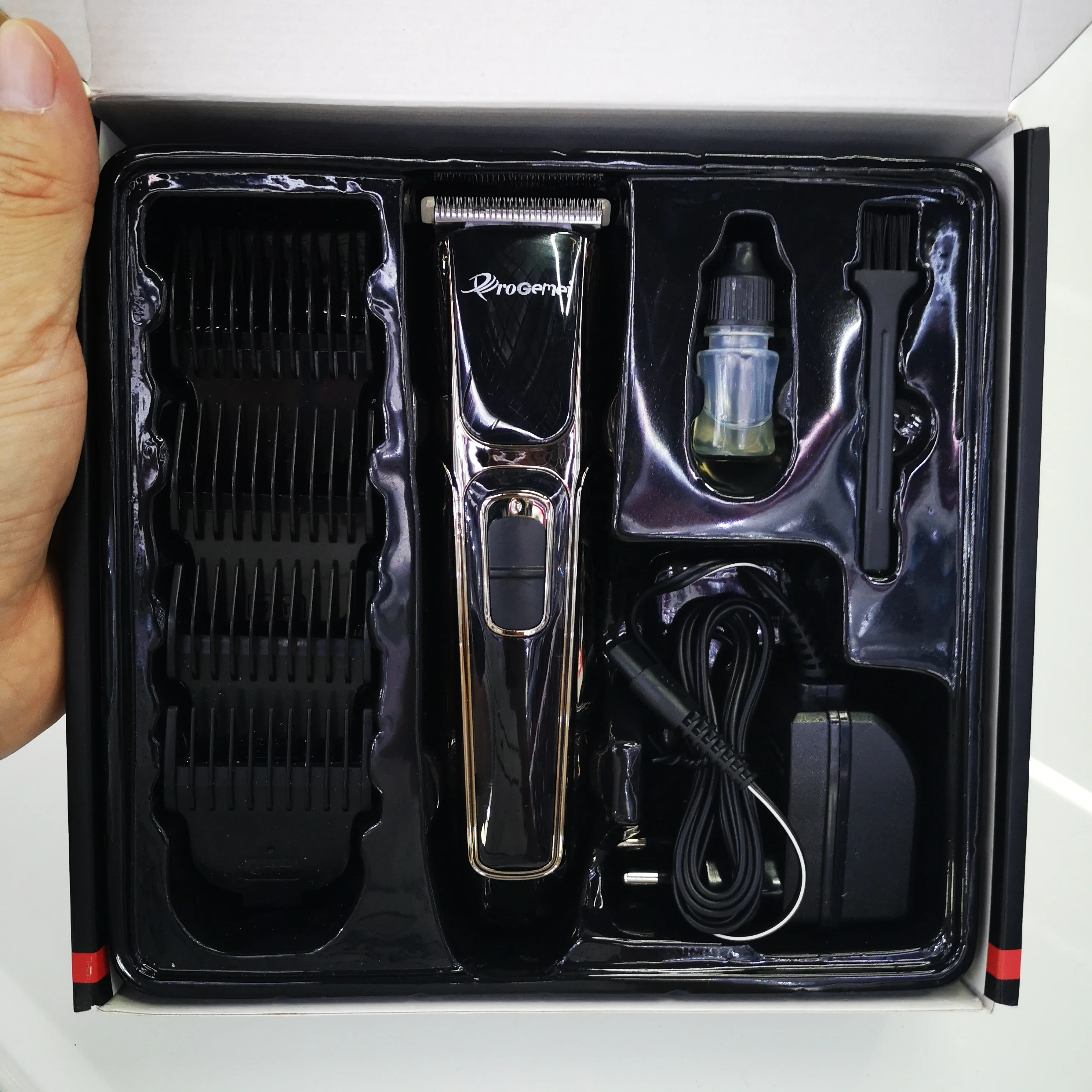 Original PROGEMEI GM6069 Electric Cordless Rechargeable Hair Clipper