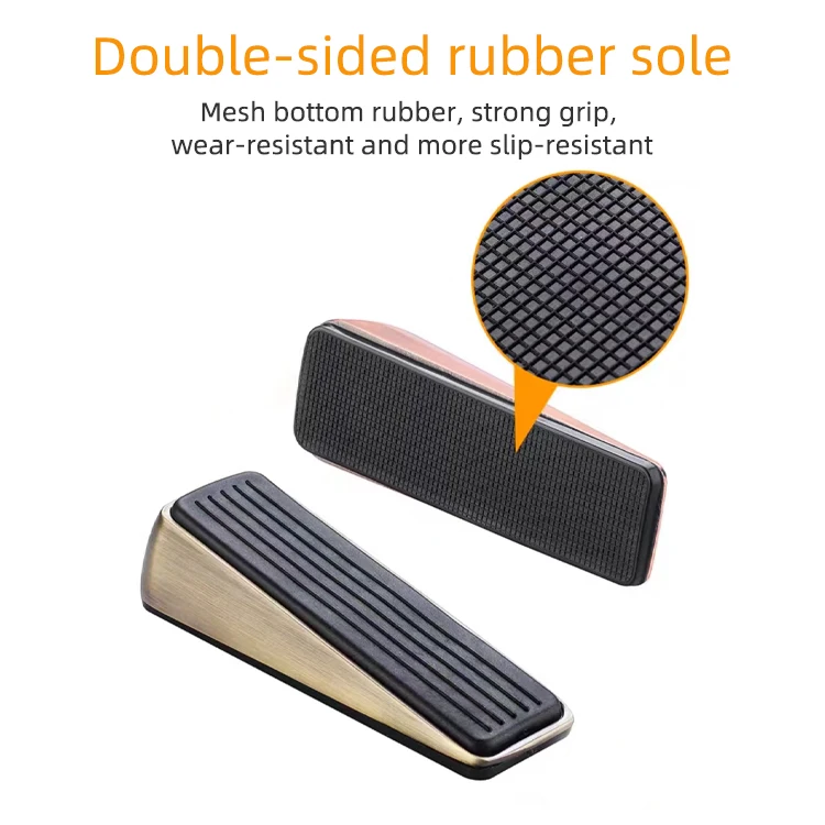 Сверхмощная резиновая нескользящая дверная пробка, защитная дверная пробка, клин, клин из цинкового сплава