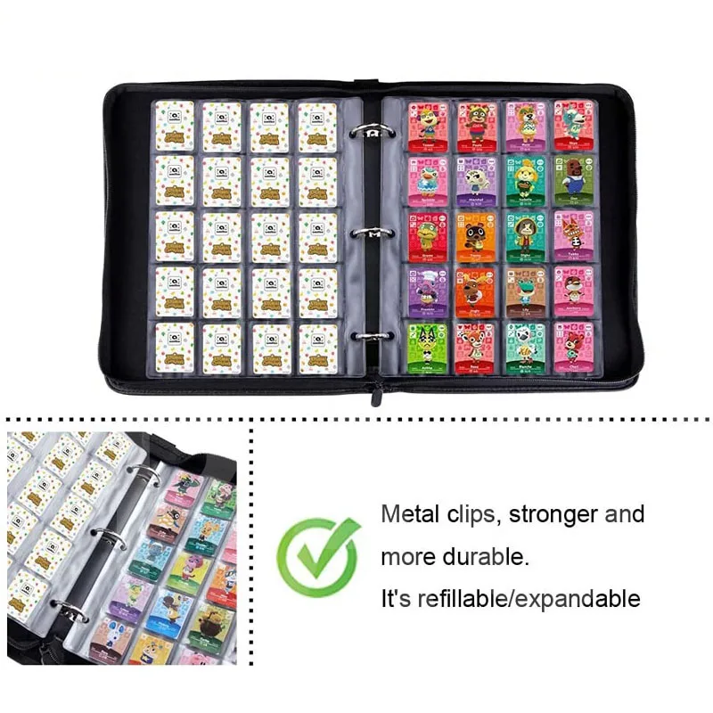 animal crossing binder for amiibo cards Amazon.com: 80 Pockets Binder Holder for Animal Crossing Amiibo Cards, Fits  80 Pcs 2.5 x 3.8-Inches Cards with 40 Removable Sleeves (Leaf, Full-Size  Binder) : Video Games