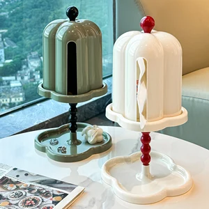 New Plastic Vintage  Double-Layer Napkin Holder Napkin Holder with Sealed Dustproof Lid with Sealed Dustproof Lidfor Home