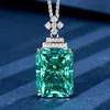 White Gold Parra green pendant with Chopin chain