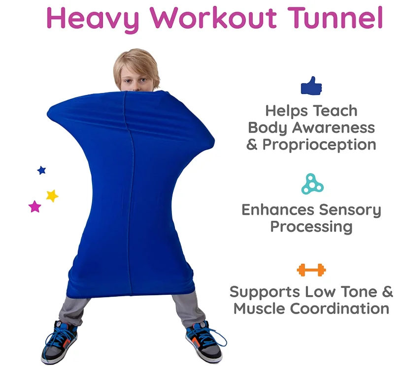 Crawl and Calm Resistance Sensory Tunnel for Kids with Special Needs Kids Play Tunnel Helps Coordination Stress Relief