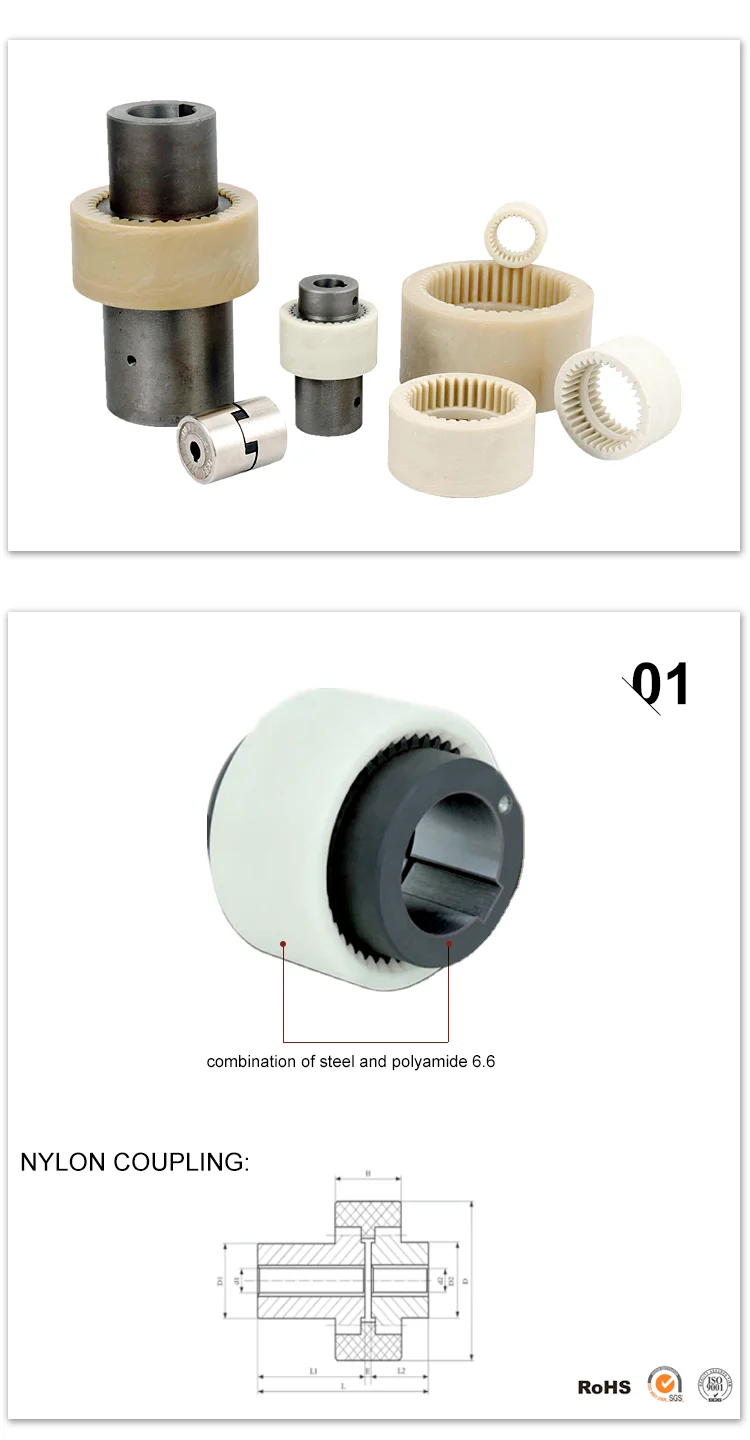 Nl Nylon Sleeve Internal Gear Coupling Nl8 Shaft Couplings Rigid