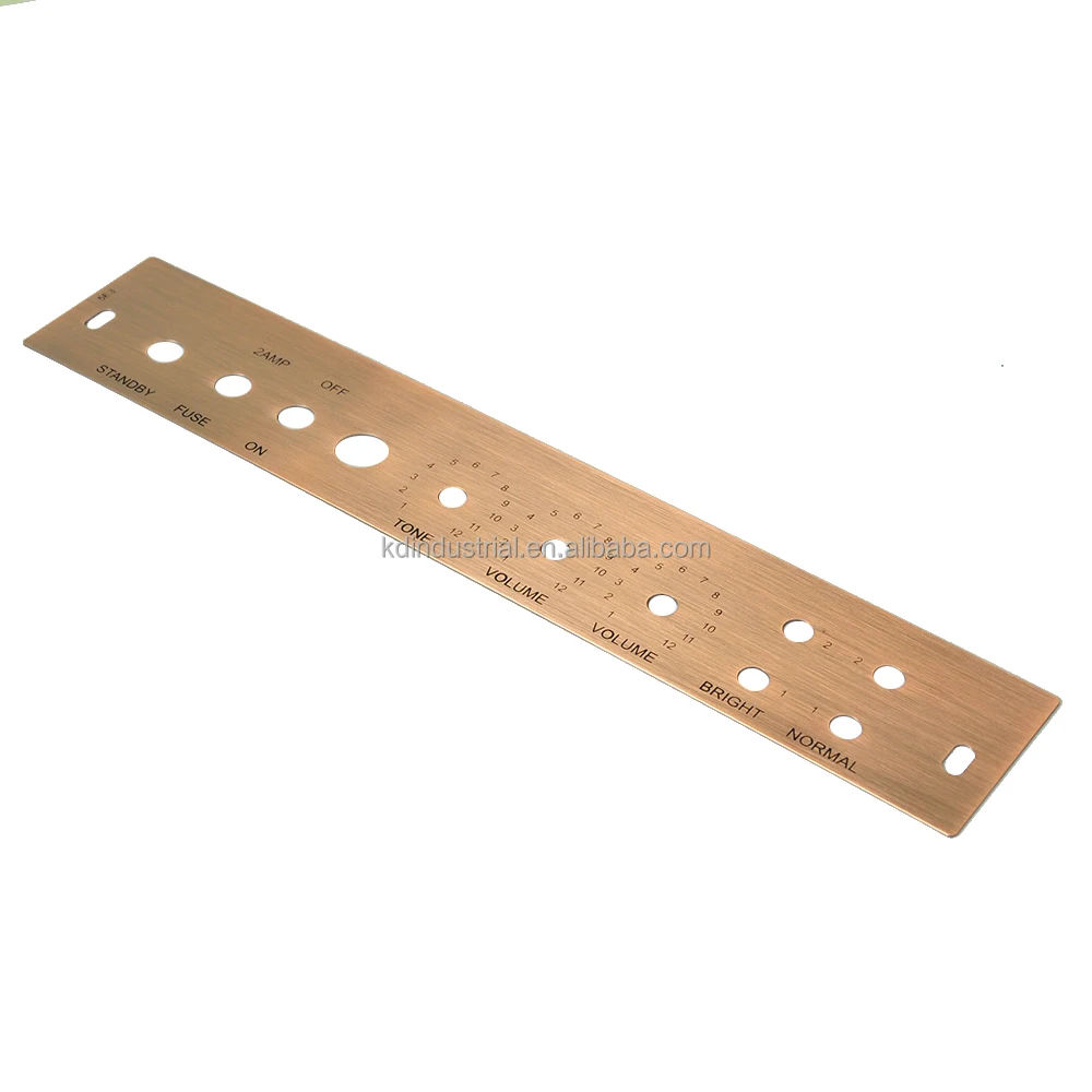 Gold Aluminum 5E3 Deluxe Amp Guitar Tube Amplifier Front Faceplate for Chassis
