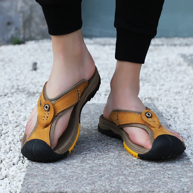 mens custom leather sandals