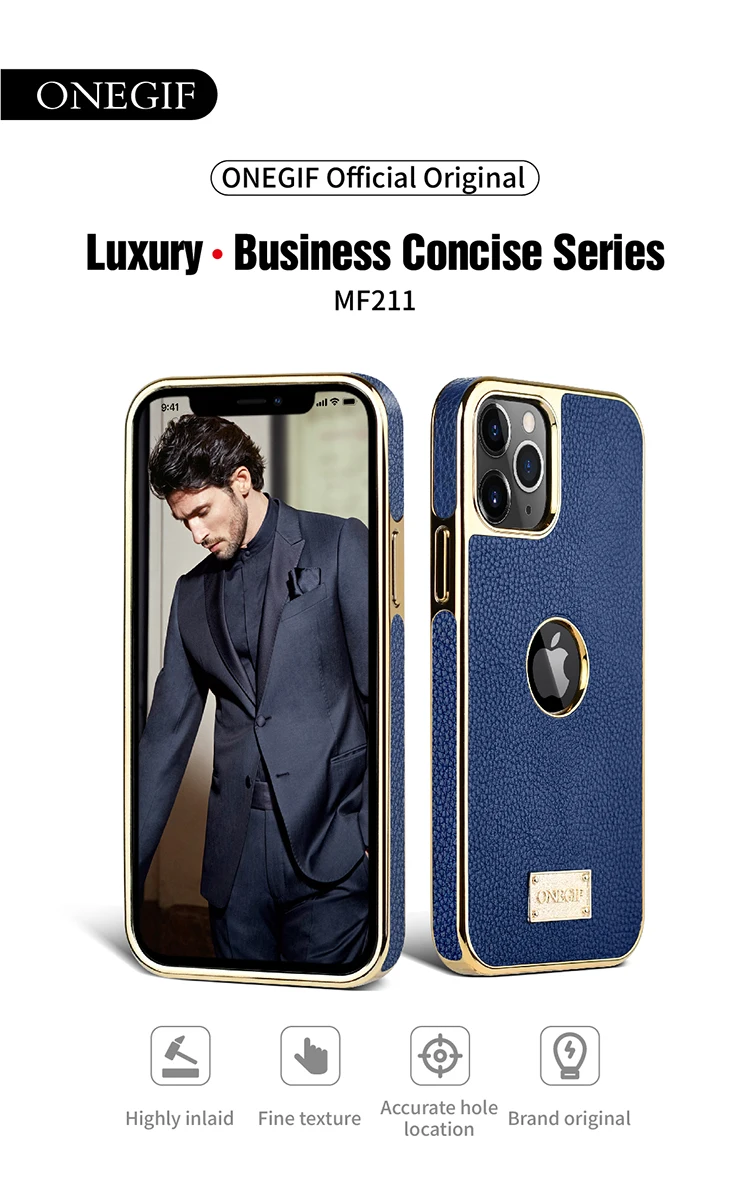 Luxury leather bumper iPhone 12 Pro
