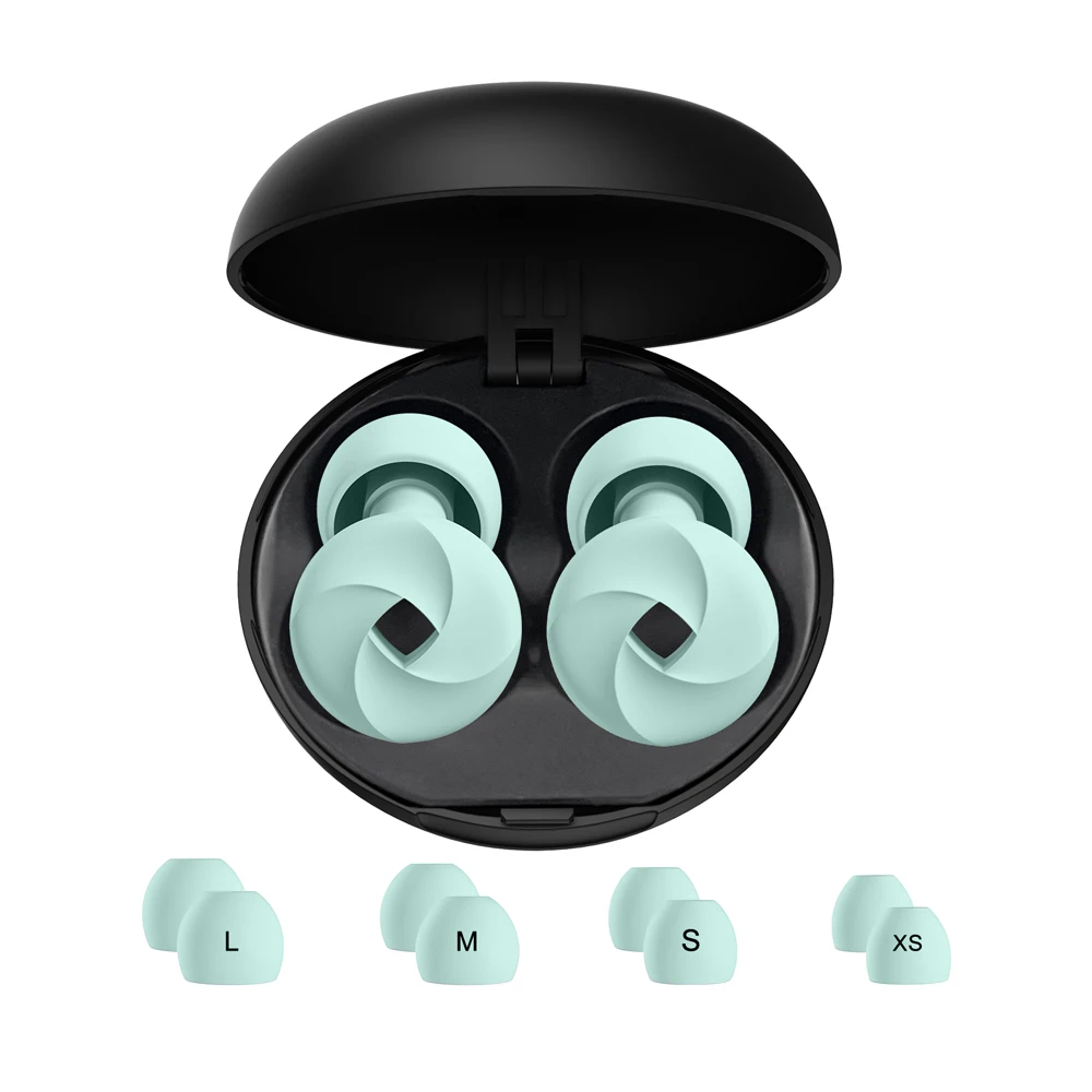 Custom Logo Ergonomic Sleeping Earplugs Box for in case Sleeping Silicone Reusable Gel Noise Cancelling Soft Ear Plug