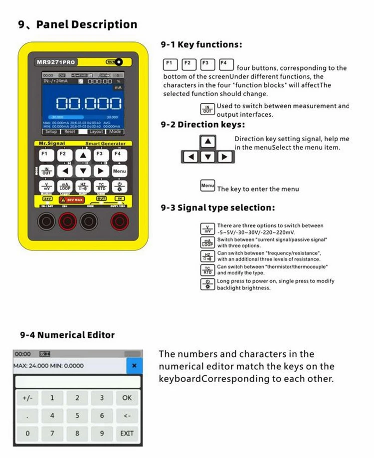 MR9271PRO Multifunctional Signal Generator with LCD Display - HART ...