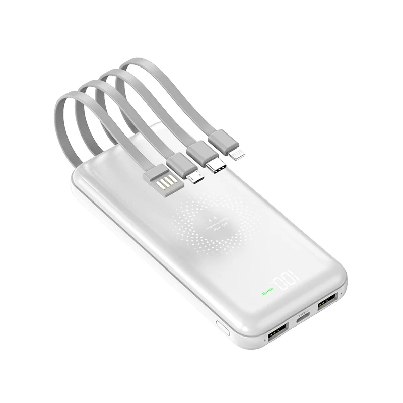 Builtin Cable Fast Charging 20000mah Portable Power Banks 20000mah