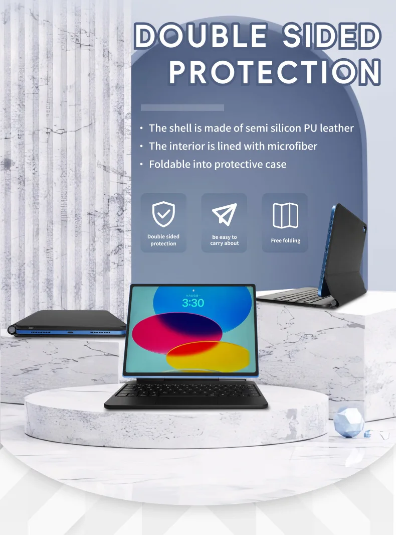 5th gen magnetic floating keyboard for bluetooth touch pad 11 inch laudtec-10