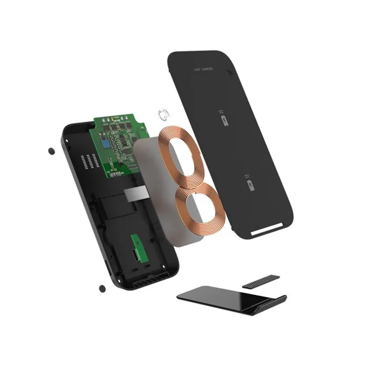 Двойная катушка 10 Вт Беспроводное зарядное устройство 9 в 2 а быстрое зарядное устройство с подставкой