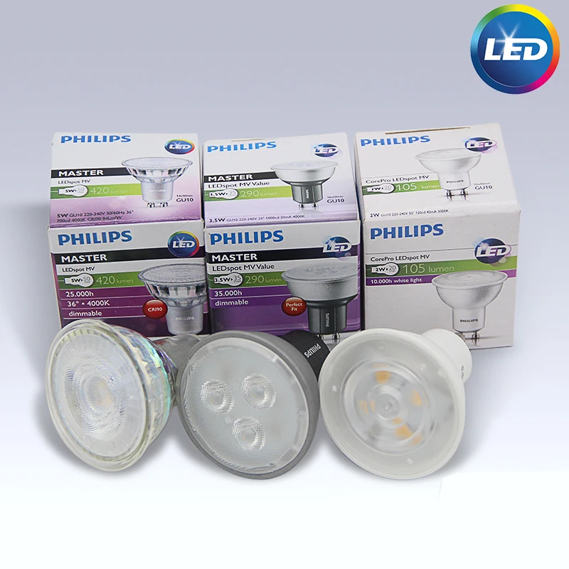 Wholesale Philips LED Lamp GU10 MR16 LED Bulb 2W 3.5W 5W Condenser lamp Diffusion Spotlight Energy Saving Home Lighting From m.alibaba.com