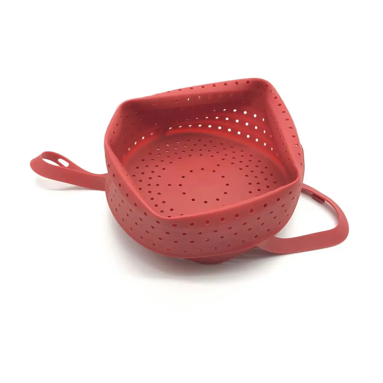 Лидер продаж Прямая поставка с завода силиконовая корзина фильтром для фруктов и овощей складной паровой лоток многофункциональный