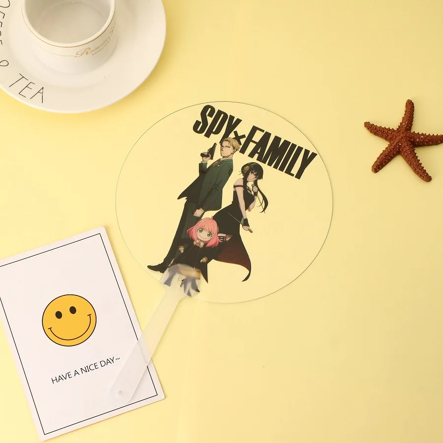 3 Designs Transparent Anime Fan SPY FAMILY Loid Forger Yor Forger Anya Forger Fan for Anime Funs