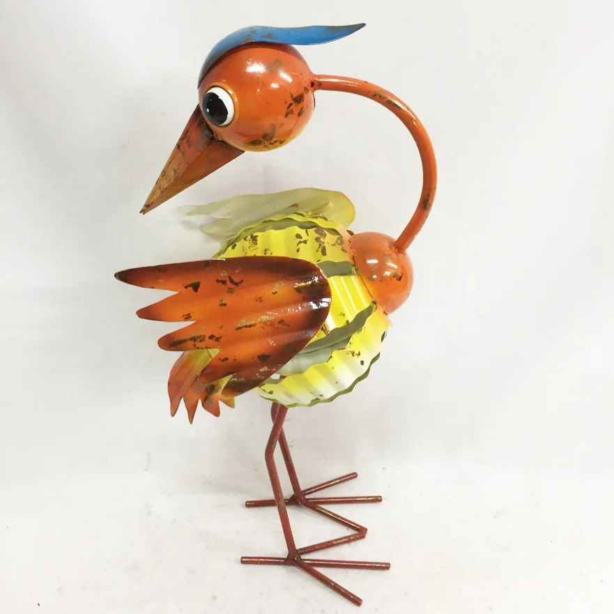 Cartoon-style Metal Bird figurine