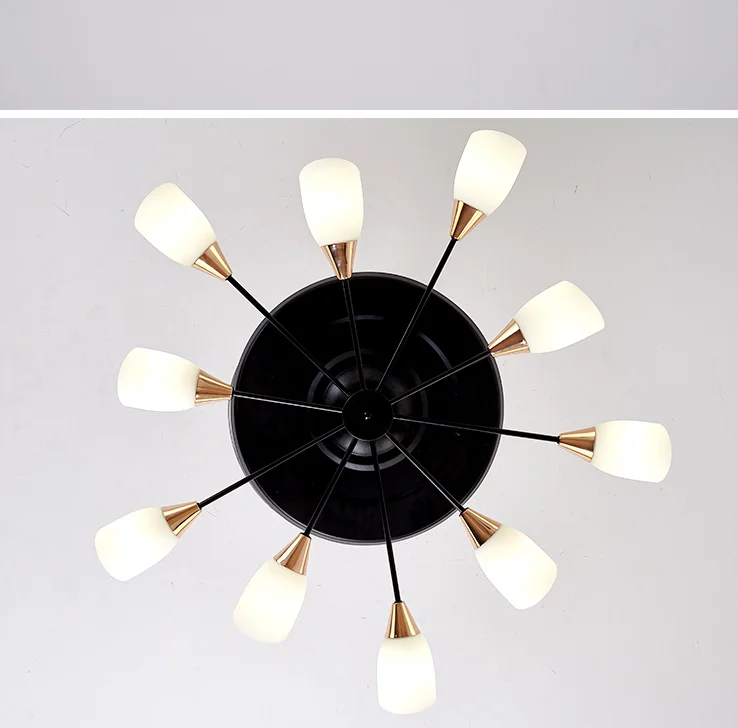 LED Ceiling Fan Light 2 in 1 E27 Vintage Home Decor Lamp 12W 24W Kitchen Dining Room Restaurant Night Market Toilet AC 12V 220V