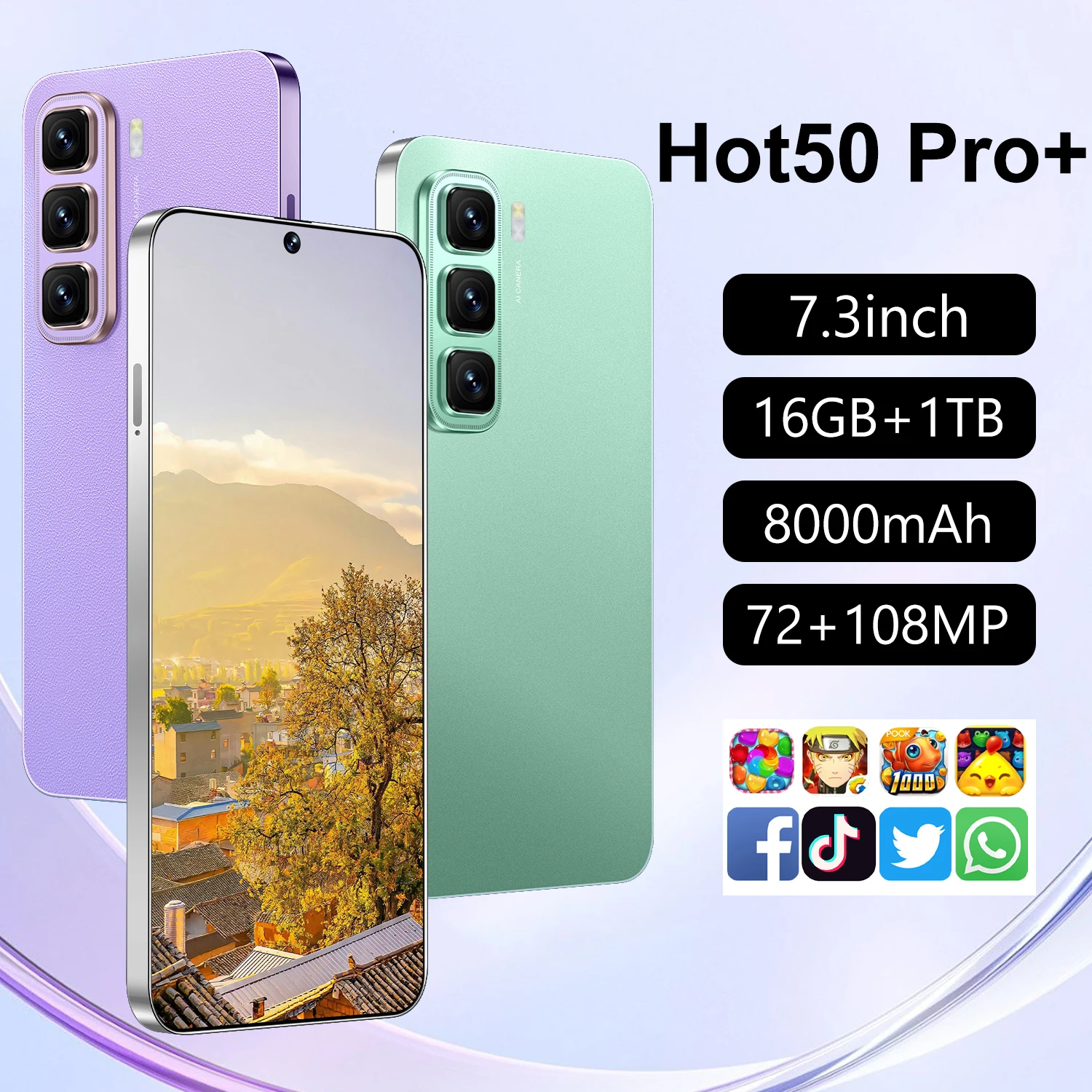 Copy infini hot50 pro + 5g jio mobile phone unlocked 2 sim cards large memory new phone google play