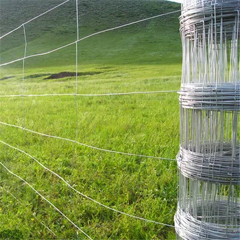 Hot Dip Galvanized Cattle Horse Sheep Fixed Knot Fence Low Maintenance Hinged Knot Fence 3D Model Wood Frame Rolls Packed