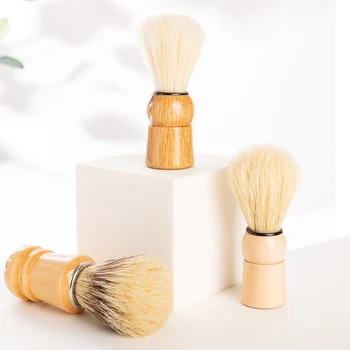 Premium Boar Bristle Badger Hair Shaving Brush with Synthetic Wooden Handle Professional Men s Beard Brush for Barber Salon Tool