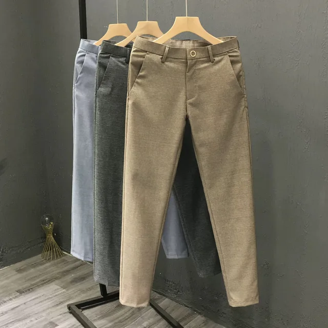 High Quality Wholesale Casual Pants Men New Business Fashion slacks Straight Trousers Men's Trouser