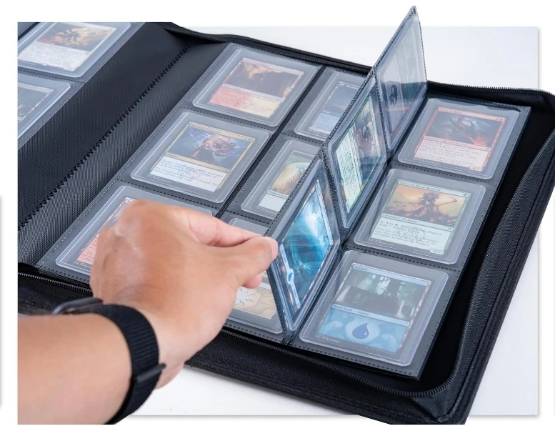 hard case card binder Amazon.com: Toploader Binder,Toploader Hard Cases, 9-Pocket Pages Sleeves  Hold up 288 Cards.Toploader Card Binder with Sleeves for “3×4” rigid，Card  Holder(Hermes Orange) : Toys & Games main image 0