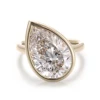 Real solid 10k gold lab diamond ring