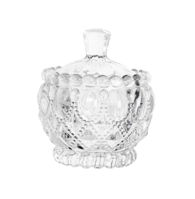 Mini Candy Holders Glass Sugar Bowl With Lid HF37048 Fruits Canister Container Jewelry Storage Box