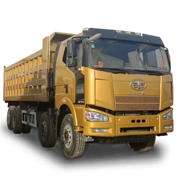 FAW Factory Competitive Price 8*4 Construction Equipment 351HP Left Hand Driving Auto Dump Truck