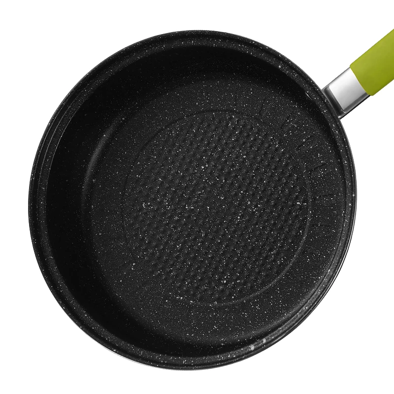 Набор кухонной посуды из нержавеющей стали, 12 шт., новый дизайн, силиконовая антипригарная ручка, кухонная посуда, набор с антипригарной сковородкой