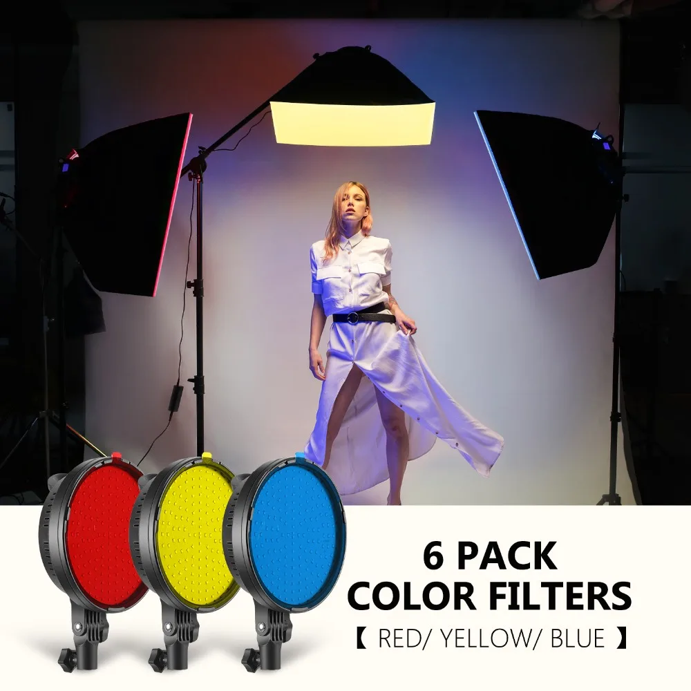 Neewer shops 2pack LED soft box lightning kit with color filter