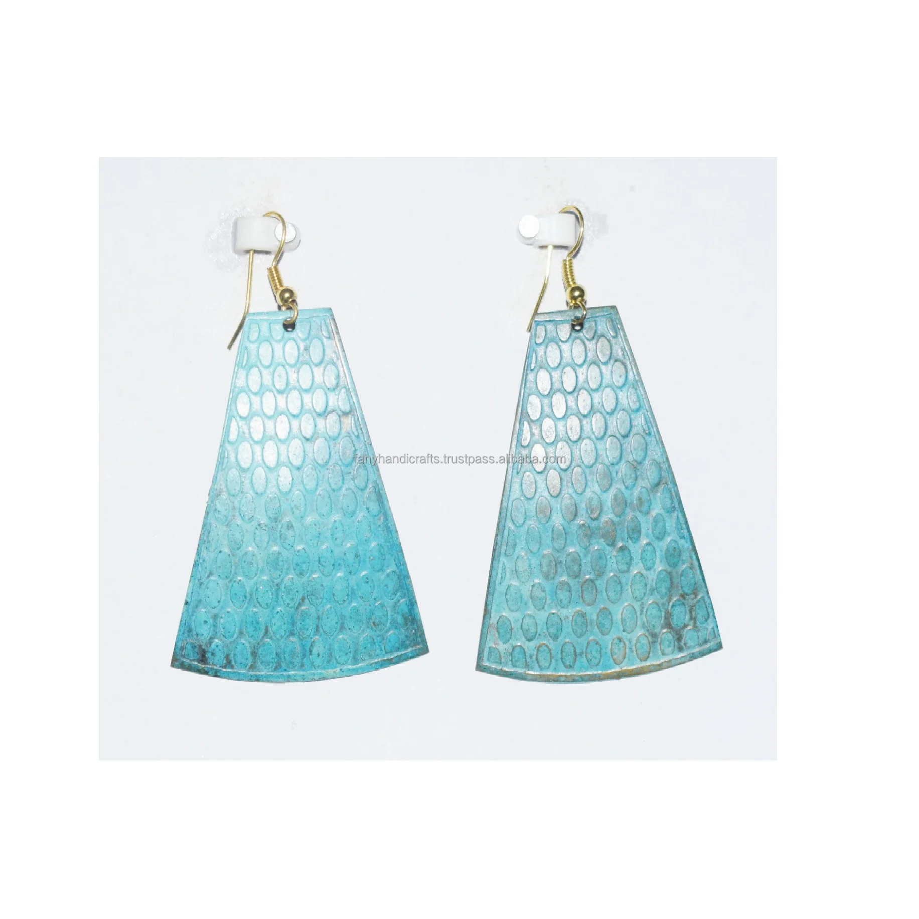 Finland 2025 Basic Long Oval Turquoise long oval gold earrings Gold metal hollow Women long oval gold earrings Jewelry